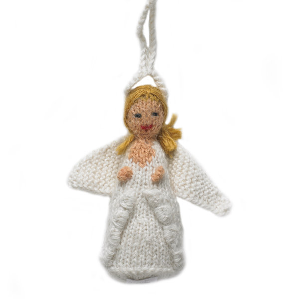 Arcadia Home Hand Knit Angel Christmas Ornament Perigold